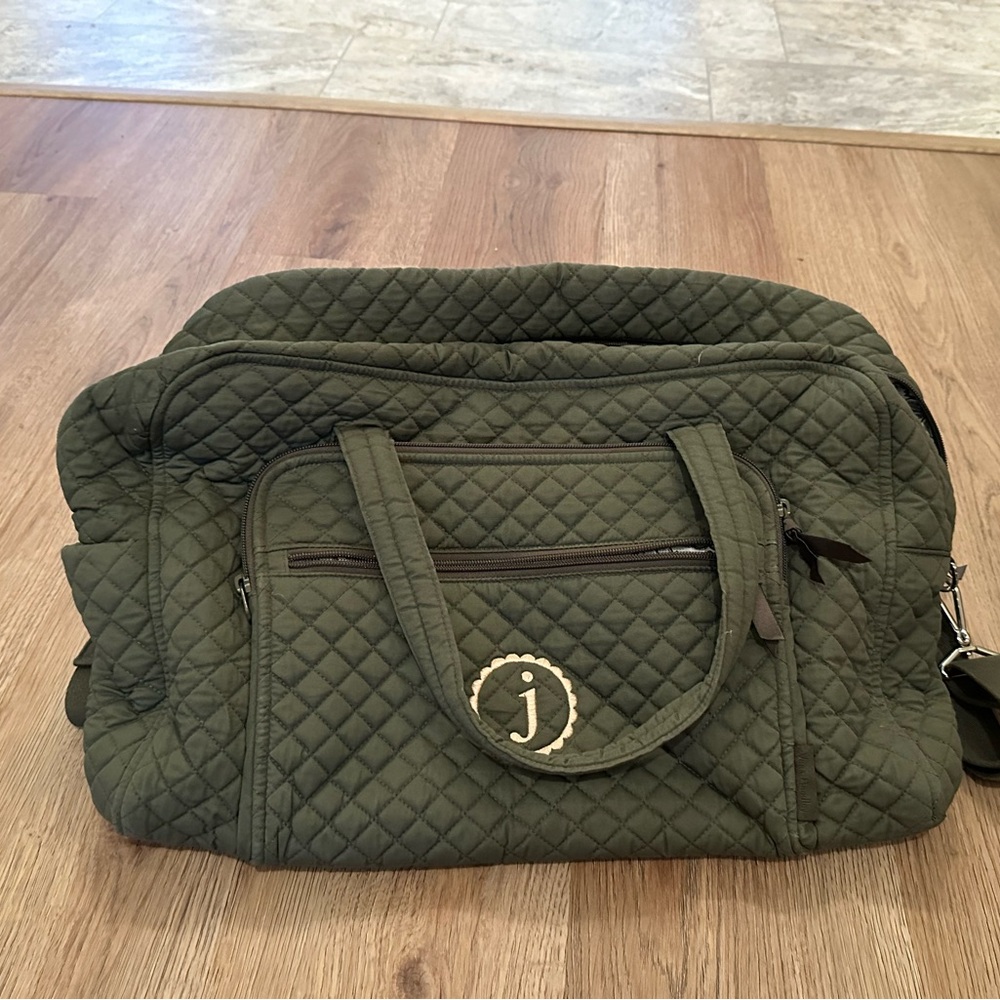 Quilted Weekend Bag with J Monogram